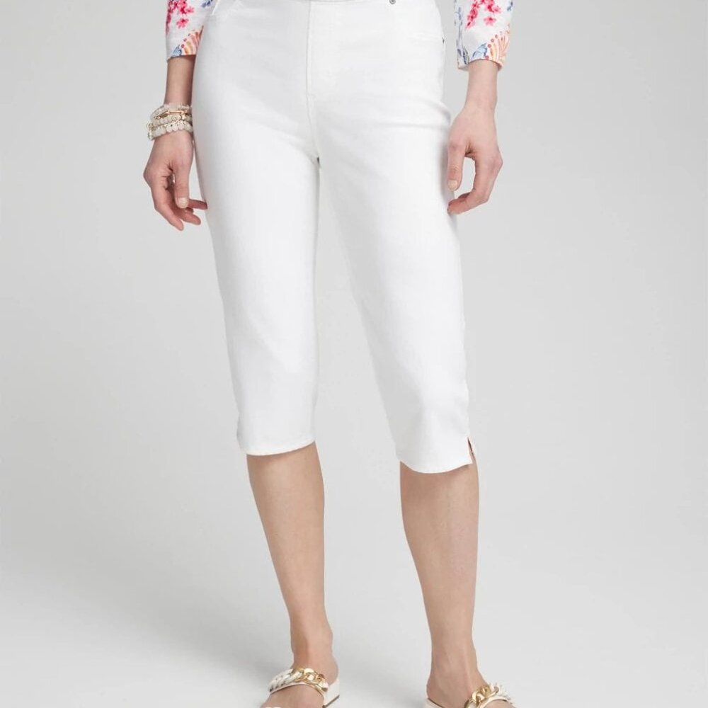 No-Stain 17" Pull-on Denim Capris